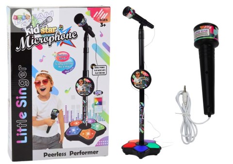 Mikrofon Ze Statywem Dla Dzieci Regulowany Czarny