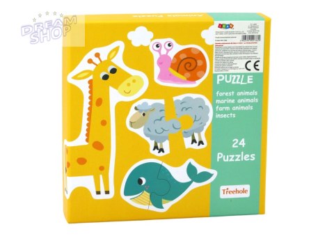 Puzzle Edukacyjne Zwierzątka Układanka Nauka Angielskiego 48 ele. Puzzle Edukacyjne Zwierzątka Układanka Nauka Angielskiego 48 ele.