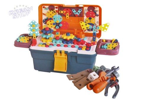 Klocki Puzzle Konstrukcyjne 3D W Skrzynce DIY Rozkręcanie Wiertarka Klocki Puzzle Konstrukcyjne 3D W Skrzynce DIY Rozkręcanie Wiertarka