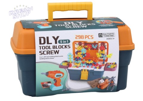 Klocki Puzzle Konstrukcyjne 3D W Skrzynce DIY Rozkręcanie Wiertarka Klocki Puzzle Konstrukcyjne 3D W Skrzynce DIY Rozkręcanie Wiertarka
