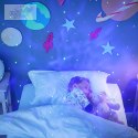 Lampka nocna dla dzieci projektor gwiazd astronauta z gwiazdką na pilot biała