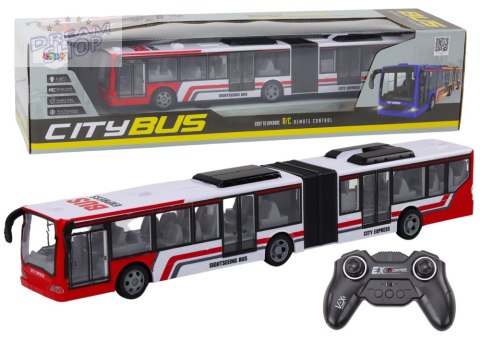 Autobus Miejski Zdalnie Sterowany RC Czerwono-Biały Autobus Miejski Zdalnie Sterowany RC Czerwono-Biały