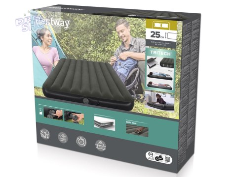 Bestway 2os materac Queen wbudowana pompka Tritech Air 203x152x25cm 6716S Bestway 2os materac Queen wbudowana pompka Tritech Air 203x152x25cm 6716S