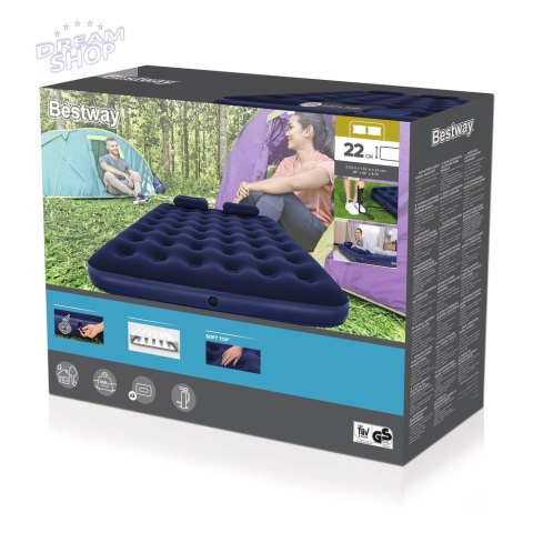 Dmuchany Materac, Pompka 203 x 152 x 22 cm Bestway 67374 Dmuchany Materac, Pompka 203 x 152 x 22 cm Bestway 67374