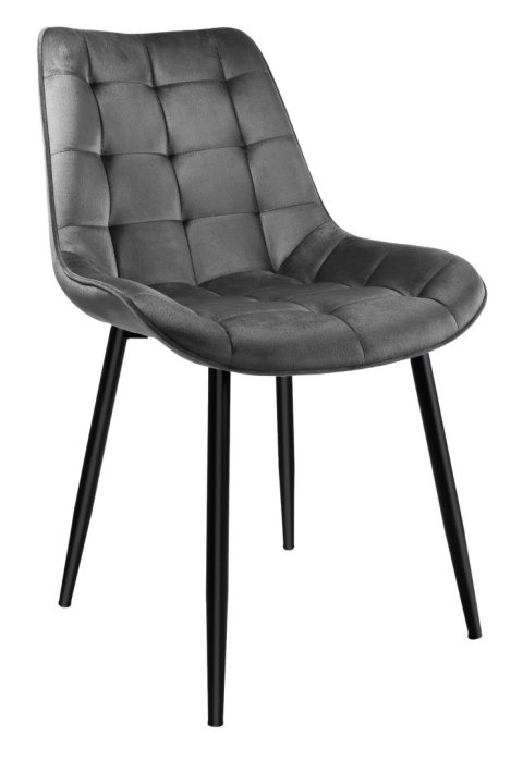 Krzesło NORMAN grafitowe velvet