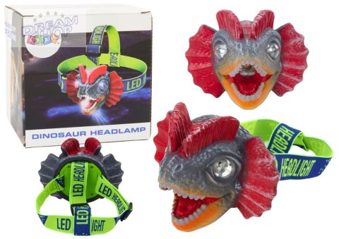 Latarka Czołówka Dinozaur Regulowana Opaska 3 Diody Led Latarka Czołówka Dinozaur Regulowana Opaska 3 Diody Led