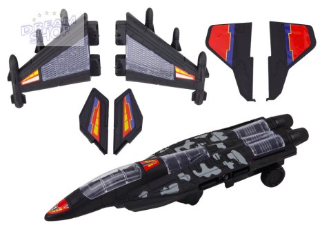 Myśliwiec Militarny F35 Jeżdżący Światła Dźwięki Czarny Myśliwiec Militarny F35 Jeżdżący Światła Dźwięki Czarny