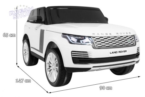 Range Rover HSE 2-osobowe Autko dla dzieci Biały + Pilot + 5-pkt pasy + Panel audio + LED