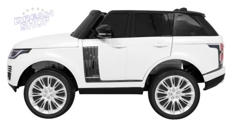 Range Rover HSE 2-osobowe Autko dla dzieci Biały + Pilot + 5-pkt pasy + Panel audio + LED