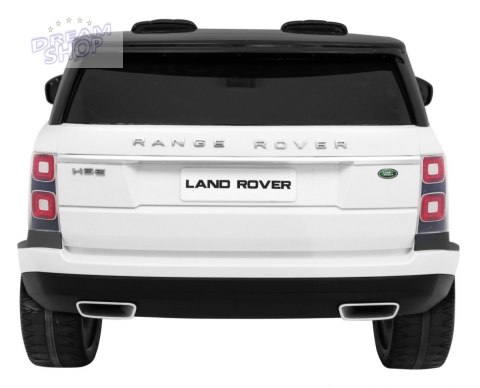 Range Rover HSE 2-osobowe Autko dla dzieci Biały + Pilot + 5-pkt pasy + Panel audio + LED