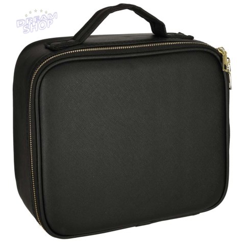 Kosmetyczka organizer na kosmetyki biżuterię kuferek z lusterkiem LED czarny Kosmetyczka organizer na kosmetyki biżuterię kuferek z lusterkiem LED czarny