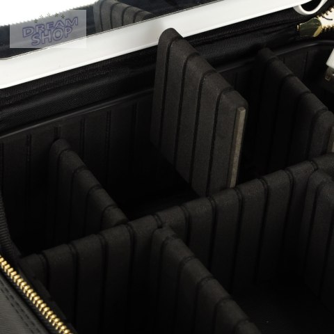 Kosmetyczka organizer na kosmetyki biżuterię kuferek z lusterkiem LED czarny Kosmetyczka organizer na kosmetyki biżuterię kuferek z lusterkiem LED czarny