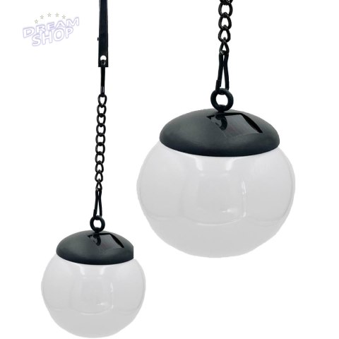 LAMPA SOLARNA PLASTIKOWA KULA WISZĄCA NA KLIPS 10X30CM LAMPA SOLARNA PLASTIKOWA KULA WISZĄCA NA KLIPS 10X30CM