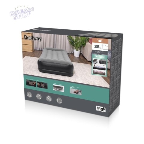 Materac Bestway 67401 Czarno Szary Materac Bestway 67401 Czarno Szary