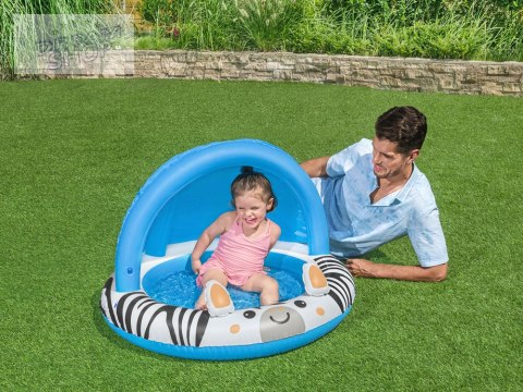 Bestway Dmuchany basenik z daszkiem ZEBRA 97cm Safari Sun 52559 Bestway Dmuchany basenik z daszkiem ZEBRA 97cm Safari Sun 52559