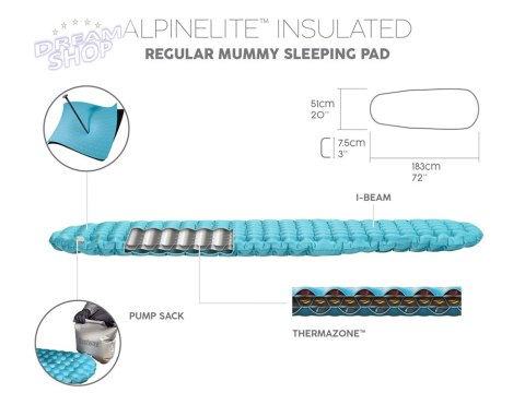 Bestway karimata pod śpiwór AlpineLite Regular Mummy 183x51x7,5 cm 69612 Bestway karimata pod śpiwór AlpineLite Regular Mummy 183x51x7,5 cm 69612