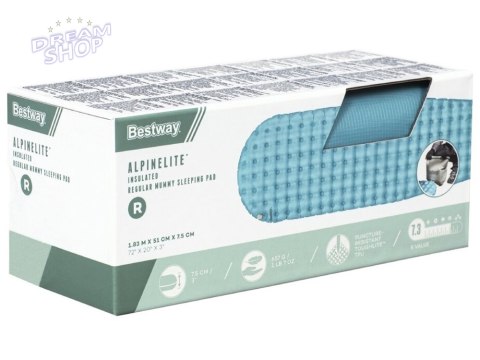 Bestway karimata pod śpiwór AlpineLite Regular Mummy 183x51x7,5 cm 69612 Bestway karimata pod śpiwór AlpineLite Regular Mummy 183x51x7,5 cm 69612