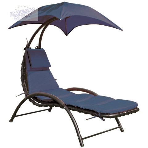 LEŻAK FOTEL Z PARASOLEM BERGAMO 200x125x180CM LIMONKA LEŻAK FOTEL Z PARASOLEM BERGAMO 200x125x180CM LIMONKA