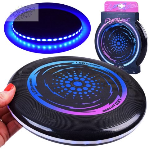 Latający Świecący led DYSK ufo 23cm do rzucania zabawy ZA4957