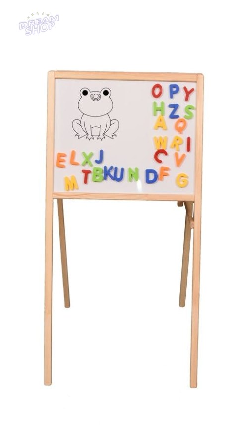 Tablica kredowa suchościeralna magnetyczna dwustronna + literki kreda gąbka marker 84 x 43 x 50 cm Tablica kredowa suchościeralna magnetyczna dwustronna + literki kreda gąbka marker 84 x 43 x 50 cm
