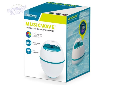 Bestway pływający głośnik MusicWave™ z Bluetooth i światłem LED 58700 Bestway pływający głośnik MusicWave™ z Bluetooth i światłem LED 58700