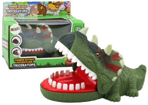 Gra Zręcznościowa Gryzący Dinozaur Triceratops Zielony Światła Dźwięki