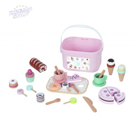 TOOKY TOY Sweet Cake Drewniany Zestaw Słodkości w Pudełku TOOKY TOY Sweet Cake Drewniany Zestaw Słodkości w Pudełku