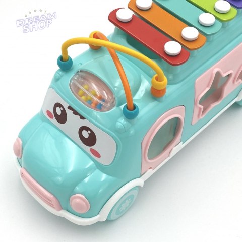 WOOPIE BABY Samochodzik Muzyczny Sorter z Cymbałkami Różowy WOOPIE BABY Samochodzik Muzyczny Sorter z Cymbałkami Różowy