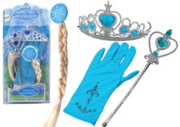 Zestaw Akcesoriów Księżniczki Różdżka Rękawiczka Korona Królowa Śniegu