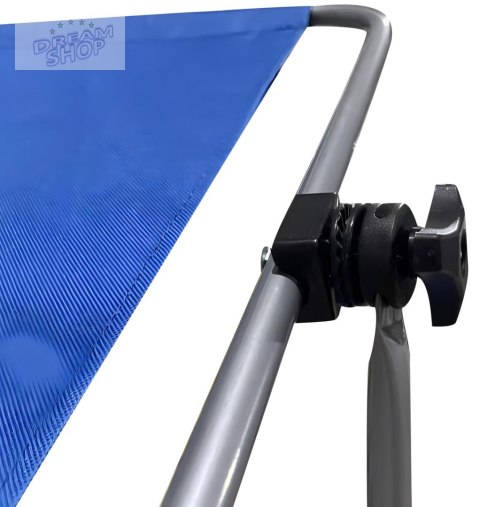 LEŻAK SKŁADANY PLAŻOWY Z DASZKIEM NA KÓŁKACH 116x62x62-90CM NIEBIESKI LEŻAK SKŁADANY PLAŻOWY Z DASZKIEM NA KÓŁKACH 116x62x62-90CM NIEBIESKI
