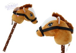Pluszowa Głowa Konia Na Kiju Hobby Horse Koń Krótkowłosy Brązowy