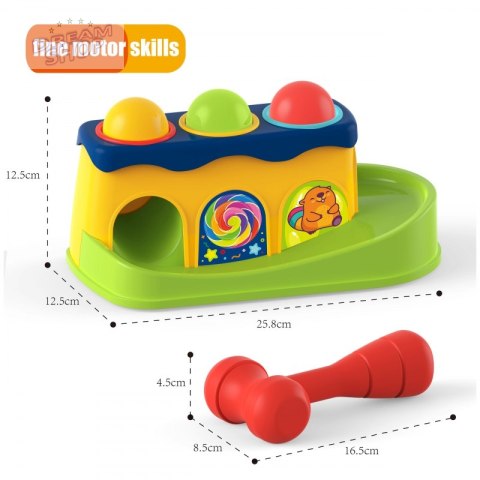 WOOPIE BABY Kolorowa Przebijanka Wbijanka z Młoteczkiem Montessori WOOPIE BABY Kolorowa Przebijanka Wbijanka z Młoteczkiem Montessori