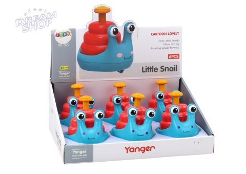 Wesoły Ślimak Na Kółkach Jeżdżący Niebiesko-Czerwony