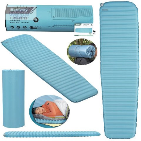 Bestway materac TerrainPro Karimata samopompująca 183x51cm 69621 Bestway materac TerrainPro Karimata samopompująca 183x51cm 69621