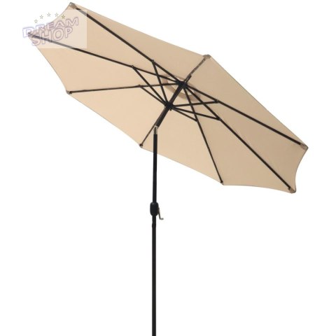 PARASOL OGRODOWY Z OŚWIETLENIEM LED 300CM BEŻOWY