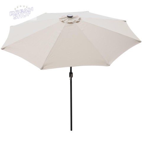 PARASOL OGRODOWY Z OŚWIETLENIEM LED 300CM BEŻOWY