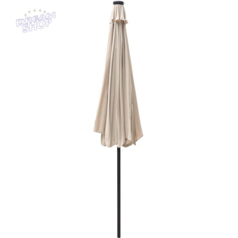 PARASOL OGRODOWY Z OŚWIETLENIEM LED 300CM BEŻOWY