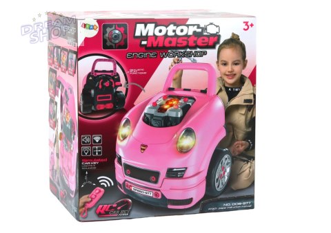 Warsztat Silnik Auto Do Rozkręcania Zestaw Majsterkowicza Różowy Warsztat Silnik Auto Do Rozkręcania Zestaw Majsterkowicza Różowy