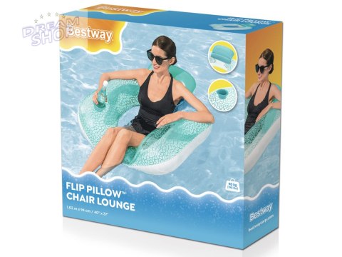 Bestway Dmuchany Fotel do pływania Oparcie + uchwyt na kubek 102x94cm 43097 Bestway Dmuchany Fotel do pływania Oparcie + uchwyt na kubek 102x94cm 43097