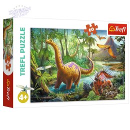 Puzzle Trefl dinozaury 60 el. Wędrówka dinozaurów 17319