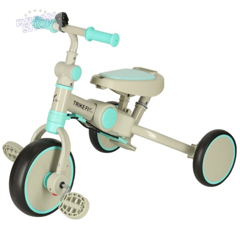 Rowerek trójkołowy TRIKE FIX V4 niebiesko-szary z daszkiem Rowerek trójkołowy TRIKE FIX V4 niebiesko-szary z daszkiem