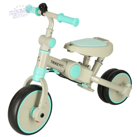 Rowerek trójkołowy TRIKE FIX V4 niebiesko-szary z daszkiem Rowerek trójkołowy TRIKE FIX V4 niebiesko-szary z daszkiem