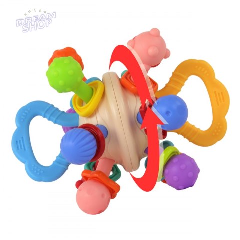 WOOPIE BABY Kolorowa Grzechotka w Kształcie Piłki 0m+ WOOPIE BABY Kolorowa Grzechotka w Kształcie Piłki 0m+