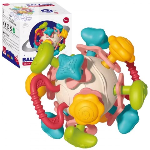 WOOPIE BABY Miękka Grzechotka 4w1 Gryzak Zabawka Sensoryczna dla Niemowląt 0m+ WOOPIE BABY Miękka Grzechotka 4w1 Gryzak Zabawka Sensoryczna dla Niemowląt 0m+