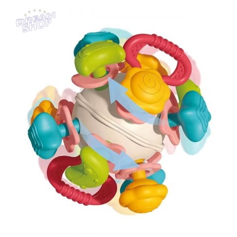 WOOPIE BABY Miękka Grzechotka 4w1 Gryzak Zabawka Sensoryczna dla Niemowląt 0m+ WOOPIE BABY Miękka Grzechotka 4w1 Gryzak Zabawka Sensoryczna dla Niemowląt 0m+