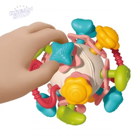 WOOPIE BABY Miękka Grzechotka 4w1 Gryzak Zabawka Sensoryczna dla Niemowląt 0m+ WOOPIE BABY Miękka Grzechotka 4w1 Gryzak Zabawka Sensoryczna dla Niemowląt 0m+