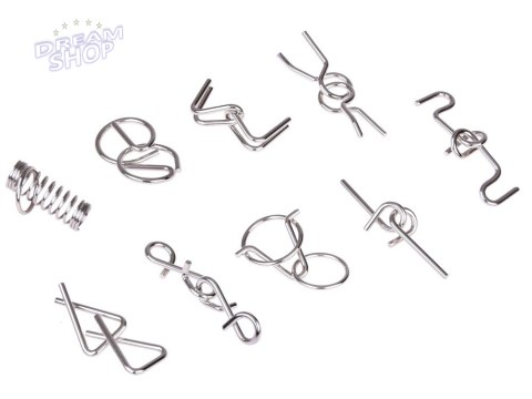 Metalowa Układanka puzzle łamigłówka zagadka logiczna 9 ele ZA5066 Metalowa Układanka puzzle łamigłówka zagadka logiczna 9 ele ZA5066