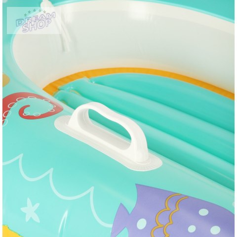 BESTWAY 34009 Kółko do pływania dla niemowląt koło pontonik dla dzieci dmuchany łódka ponton niebieski 3+ 45kg