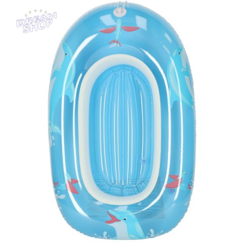 BESTWAY 34037 Kółko do pływania dla niemowląt koło pontonik dla dzieci dmuchany z siedziskiem łódka ponton niebieski 3+ 45kg