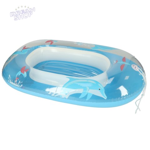 BESTWAY 34037 Kółko do pływania dla niemowląt koło pontonik dla dzieci dmuchany z siedziskiem łódka ponton niebieski 3+ 45kg